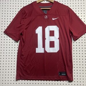 Boy's Nike Alabama Crimson Tide #18 Crimson Dri-FIT Football Jersey Sz M #306